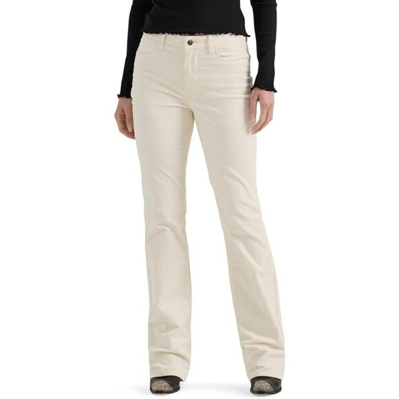 Wrangler Pants - Wrangler High Rise Bold Boot Corduroy Bootcut Jeans White Cream Size 18 34 x 34